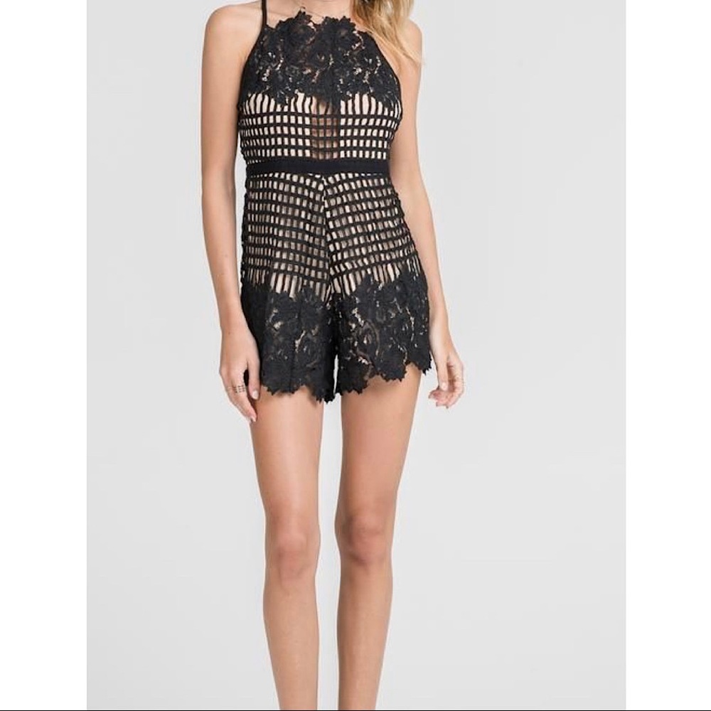 Black and Nude Romper